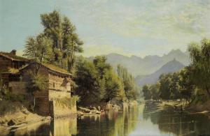 SHORE Frederick William John 1844-1916,River valleys in Kashmir,1890,Bonhams GB 2013-12-04