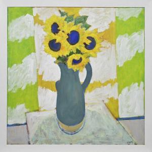 SHORE Jack 1922-2008,SUNFLOWERS WITH BLUE JUG,McTear's GB 2023-07-06