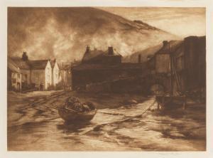 SHORT Frank 1857-1945,A Slant of Light in Polperro Harbour No.2,1901,Bonhams GB 2023-12-04