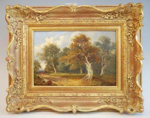 SHORT Obadiah 1803-1886,Figures on a wooded track,Lacy Scott & Knight GB 2022-12-10