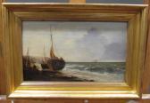 SHORT Obadiah 1803-1886,Fishing Boats on Shore,Cheffins GB 2017-04-27