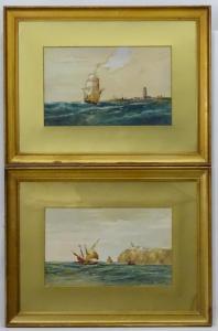SHORT Richard 1841-1916,A pair of seascapes comprising sailing boa,20th century,Claydon Auctioneers 2022-08-28