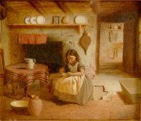 SHORTER Edward Swift,S Greig  - Interior scene of girl with kitten,Lacy Scott & Knight 2007-09-15
