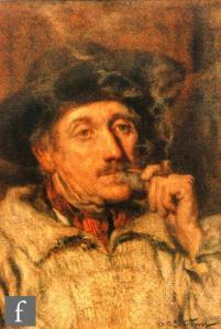 SHORTHOUSE Arthur Charles 1870-1953,Portrait of a smoking labour,1904,Fieldings Auctioneers Limited 2020-06-24