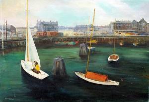 Shortland Dorothy 1908-1989,Lowestoft Harbour,Rowley Fine Art Auctioneers GB 2015-09-16