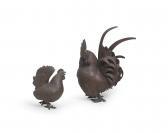SHOUNSAI Joryu,Table Ornament of a Cockerel and Hen,Bonhams GB 2023-11-08