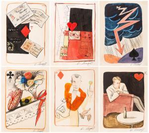 SHTENBERG IRINA VALERIANIVNA,Designs for a Full Deck of Playing Cards,Shapiro Auctions 2016-09-17
