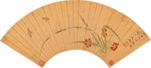 SHU WEN 1595-1634,Orchids and Butterfly,1633,Sotheby's GB 2021-04-19