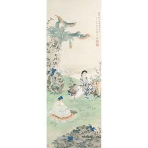 shuaiying Ren 1911-1989,PLAYING QIN FOR HIS LADY,1941,Sotheby's GB 2009-10-05