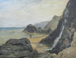 SHUCKARD Frederick P,Coastal scene at Tresaith, Ceredigion Wales, with ,1872,Wotton 2021-03-09