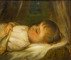 SHUCKARD Frederick P 1868-1901,George Aged 2 1/2 Asleep,1872,Rowley Fine Art Auctioneers 2018-11-20