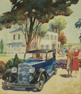 SHUFFREY james allen 1886-1952,two door saloon car,1934,Bonhams GB 2015-06-26