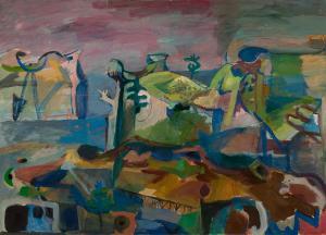 Shulman Morris 1912-1978,Abstraction,1949,Barridoff Auctions US 2024-04-13