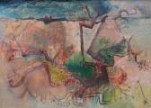 Shulman Morris 1912-1978,Tree Roots Monhegan,1949,Barridoff Auctions US 2021-08-14