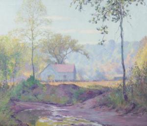 SHULZ Adolph Robert 1869-1963,Autumn Morning Schooner Valley,1940,Ripley Auctions US 2023-04-29