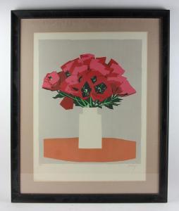 SHUNNEY andrew 1916-1979,red poppies in white vase,Kaminski & Co. US 2020-08-23