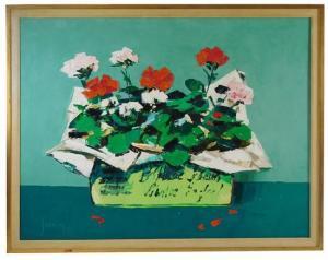 SHUNNEY andrew,still life depicts basket of flowers including ger,1964,Winter Associates 2019-05-06