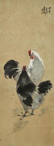 SHUQI ZHANG 1899-1957,Two Chickens Scroll,1941,Christie's GB 2022-12-02