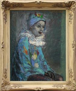 SHUTE Nell Choate 1896-1966,Portrait of a Harlequin,Clars Auction Gallery US 2013-03-16