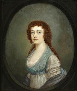 SHUTER william 1771-1798,Portrait of a lady, half length, wearing white dre,1796,Bonhams 2014-07-16
