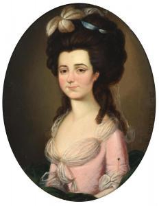 SHUTER william,Portrait of a young lady, half length, wearing a p,1787,Tennant's 2021-03-27