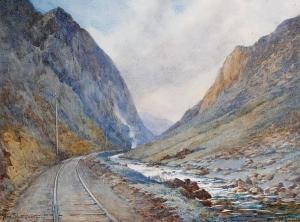 SHUTTLEWORTH Allen Robert Betham 1908-1920,'The Nushki train in the Shekh gorge', Brit,1914,Bonhams 2010-03-02