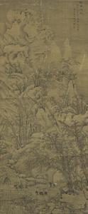 SI GUAN 1573-1630,TRAVELERS AMONG MOUNTAINS,1628,Sotheby's GB 2013-09-19