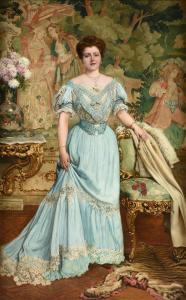 SIBERDT Eugene 1851-1931,Baroness Vaughan, Caroline Lacroix,1906,Simpson Galleries US 2021-02-06