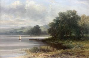 SIBLEY Frederick T.,Lake Landscape with Jetty and Sailboat,Duggleby Stephenson (of York) 2022-04-01