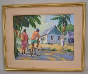 SIBLEY JOANNE 1900-2000,Cottage with three figures,Dargate Auction Gallery US 2013-03-16