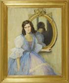 SIBONI EMMA BENEDIKTA 1877-1940,Portrait of a young woman,Eldred's US 2010-03-13