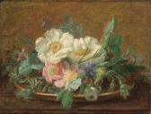 SIBUET Claude 1834-1879,Flowers in a Bowl,1878,Palais Dorotheum AT 2015-06-30