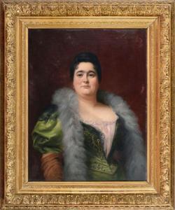 SICARD Nicolas 1846-1920,Portrait de dame,1896,Conan-Auclair FR 2024-03-09