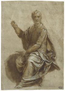 SICCIOLANTE DA SERMONETA Girolamo 1521-1580,Saint Luke seated,Christie's GB 2022-01-28
