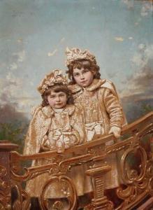 SICHELKOW Valdemar 1848,Two sisters on a terrace,1893,Bruun Rasmussen DK 2018-03-12