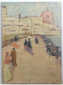 SICKERT,Figures on a promenade , some with parasols,1900,Dickins GB 2019-05-10