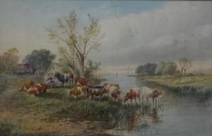 SIDNEY COOPER T,Cattle and Sheep Beside a River,1879,Rowley Fine Art Auctioneers GB 2022-03-12