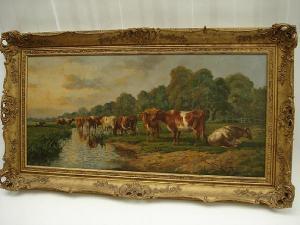 Sidney COOPER Thomas 1803-1902,Cattle grazing by a river,Bonhams GB 2010-10-01