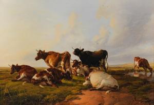 Sidney COOPER Thomas 1803-1902,Cattle grazing in a meadow,1874,Bonhams GB 2024-03-13