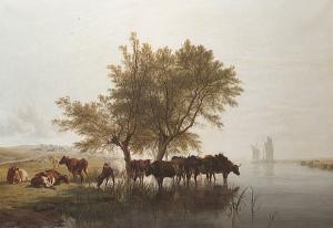 Sidney COOPER Thomas 1803-1902,cattle watering,1897,Sotheby's GB 2005-03-22