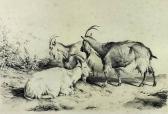 Sidney COOPER Thomas 1803-1902,Three Goats on a Bank,Canterbury Auction GB 2018-10-02