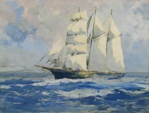 SIDNEY MORAN THOMAS 1800-1900,American Sailing Ship,Clars Auction Gallery US 2016-02-21