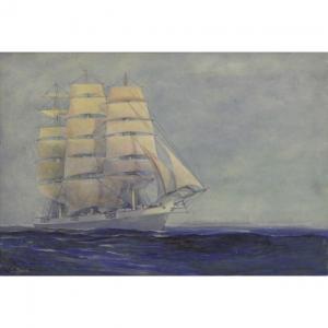 SIDNEY MORAN THOMAS 1800-1900,three masted sailing ship,Rago Arts and Auction Center US 2012-04-20