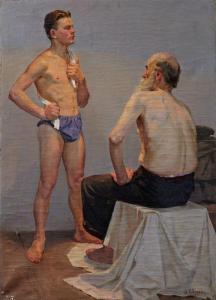 SIDOROV A. Alexei 1924,Le sculpteur et son élève ou Après la leçon,Lafon FR 2013-03-15