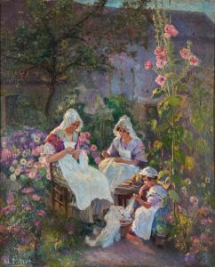 SIEBERT Edward Selmar 1856-1944,The Garden Sewing Circle,2005,Skinner US 2024-03-06