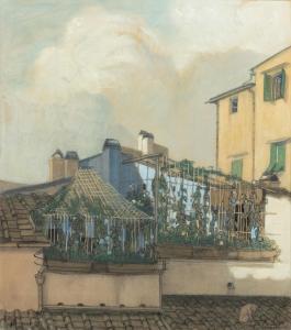 SIECK Rudolf 1877-1957,The roofs of Florence,1913,Sotheby's GB 2023-06-14