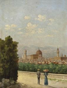 SIEGERT August 1786-1869,Blick auf Florenz mit Figurenstaffage,Palais Dorotheum AT 2013-03-26