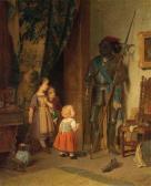 SIEGERT August Friedrich 1820-1883,Children in the Studio. Three little girls,1860,Palais Dorotheum 2015-12-07