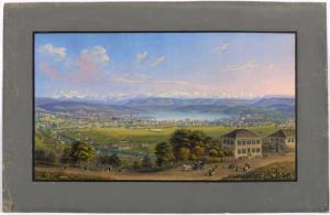 SIEGFRIED Heinrich 1814-1889,Zurich depuis la Waid Coté du Nord.,Galerie Koller CH 2019-03-29