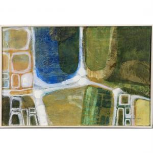 SIEGRIEST Lundy 1925-1985,"Fields and Pond,",1964,Clars Auction Gallery US 2022-06-17